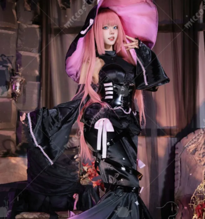 Megurine Luka CV03 Cosplay Costume Halloween Maid Style Dress and Hat with Belt