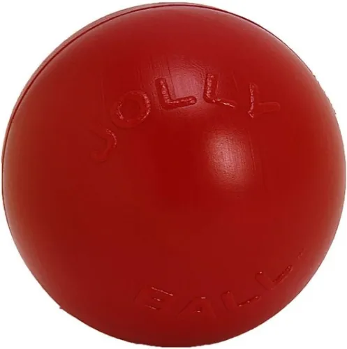 Jolly Pets Push-n-Play Ball Dog Toy, 6 Inches/Medium, Red (306 RD) - Medium (6 in) Red