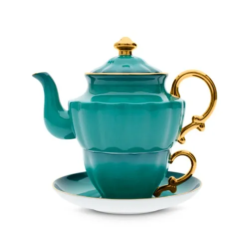 Ombre Opulence Tea For One Peacock