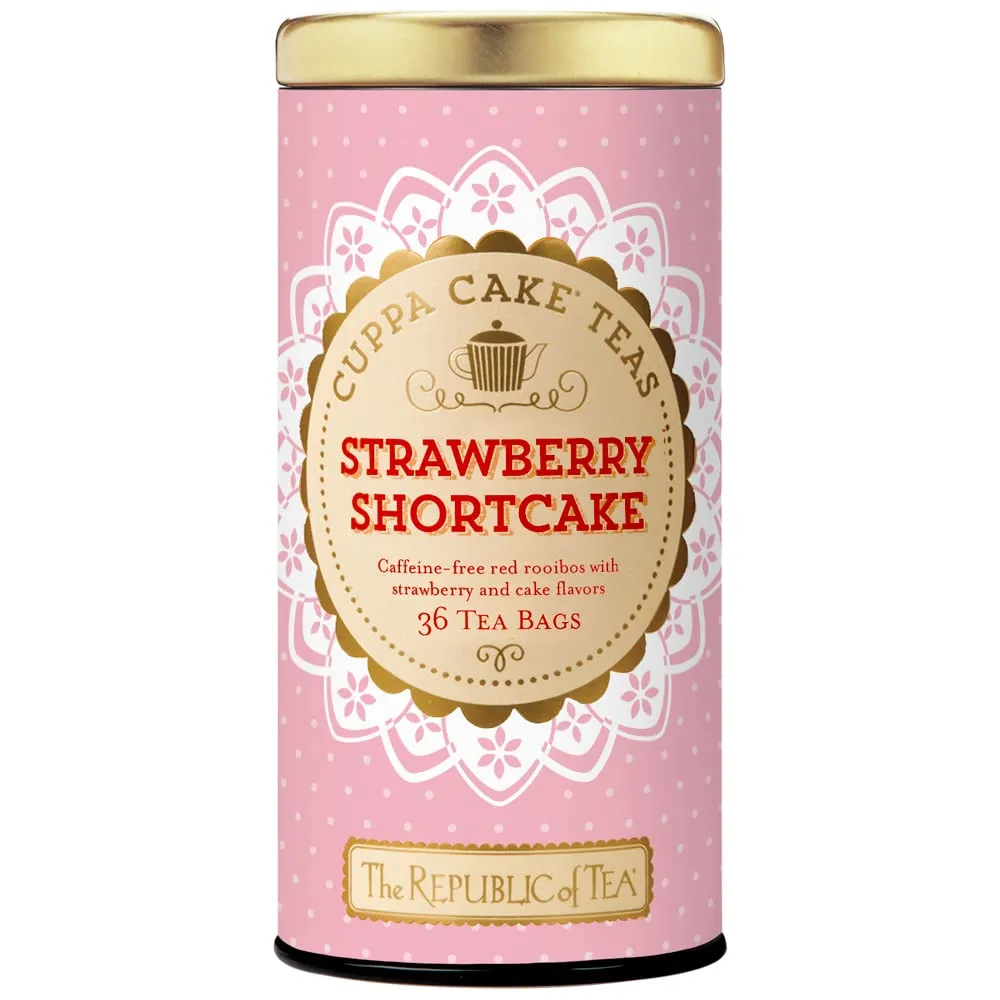 ༺𝓜𝓮𝓻𝓻𝔂༻༺𝓒𝓱𝓻𝓲𝓼𝓽𝓶𝓪𝓼༻ 🎄🤍  The Republic of Tea - Strawberry Shortcake Cuppa Cake Herbal Tea, 36 Tea Bags