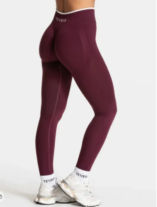 Teveo Gym Leggings Wine Red