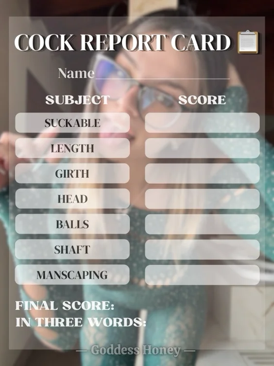 $15 REPORT CARD 📋