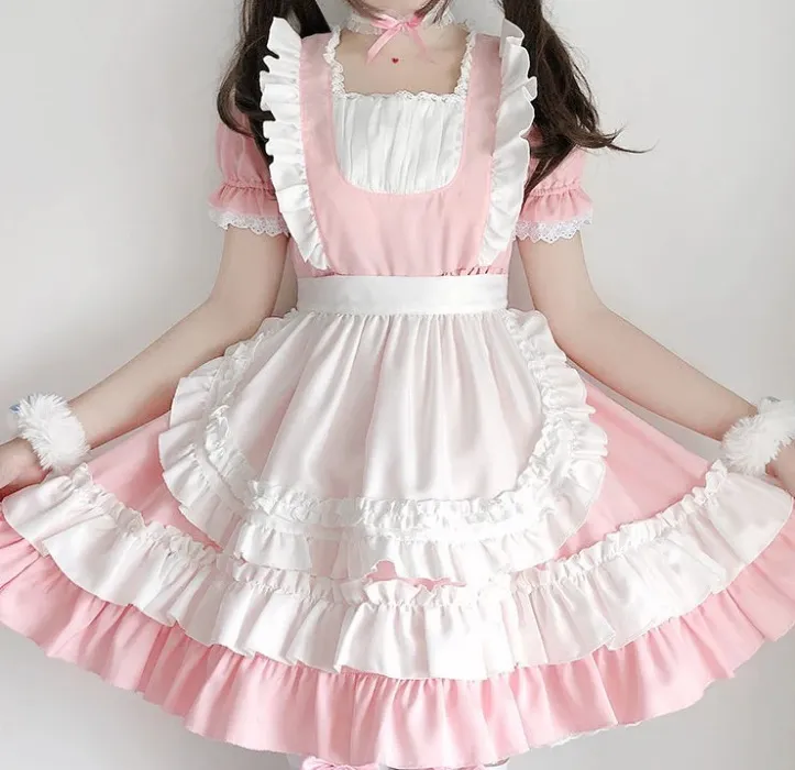 pink maid dress