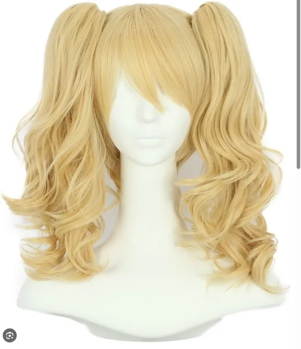 blonde pigtail wig 