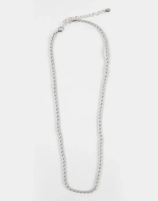 RSQ Mens 2.5mm Rope Chain Necklace - SILVER