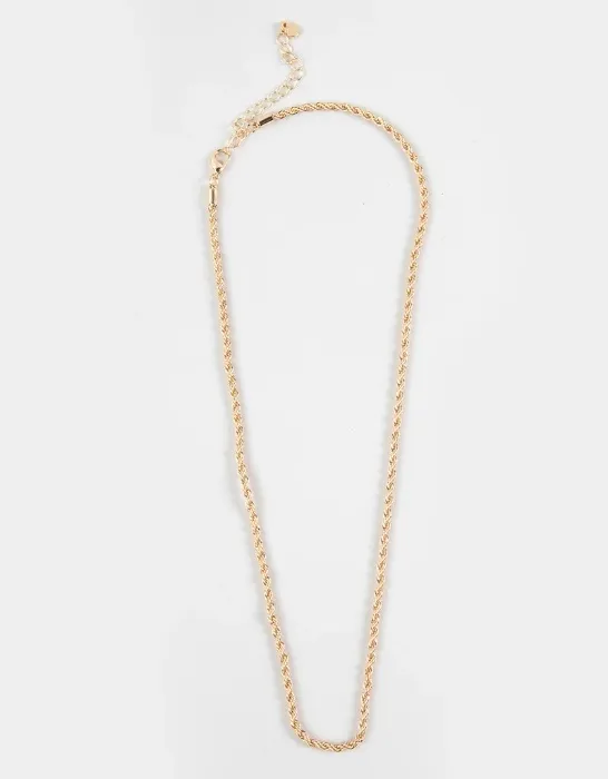 RSQ Mens 2.5mm Rope Chain Necklace - GOLD