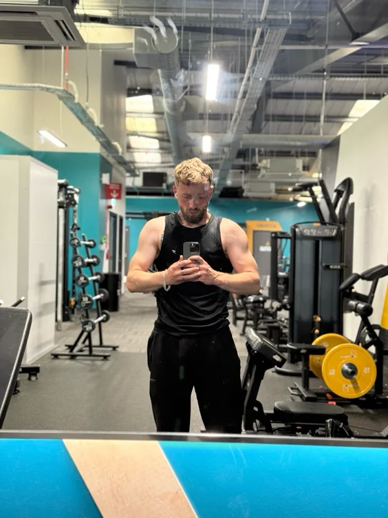 Getting ready for gym 