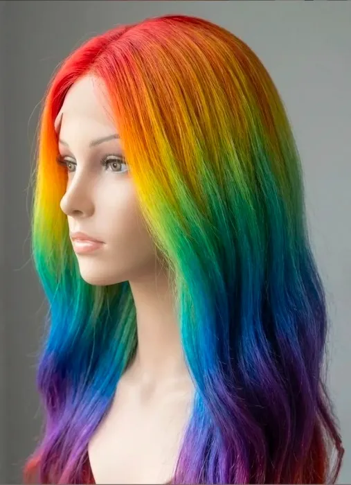 Handmade Rainbow Wig