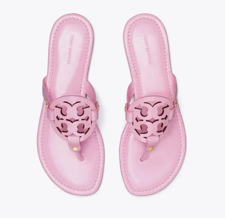 Miller Patent Sandal in Pink, size 8