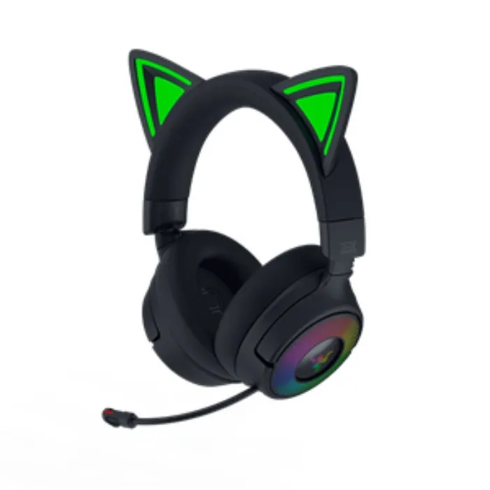 Wireless RGB Cat Ear Headset with Mic: Kraken Kitty V3 Pro | Razer United States