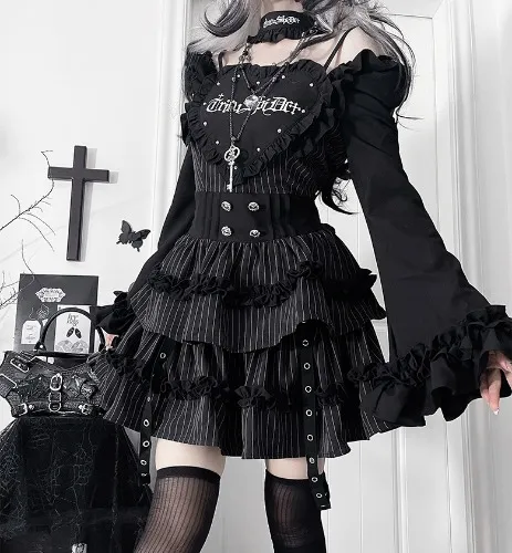 Secret Love Manual Striped Heart Dress