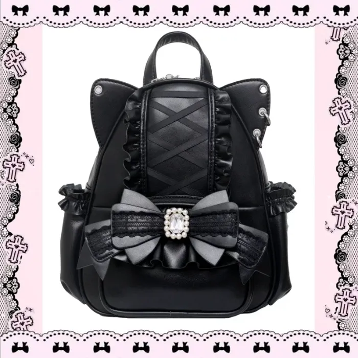 Cute Cat Ears Black Backpack
