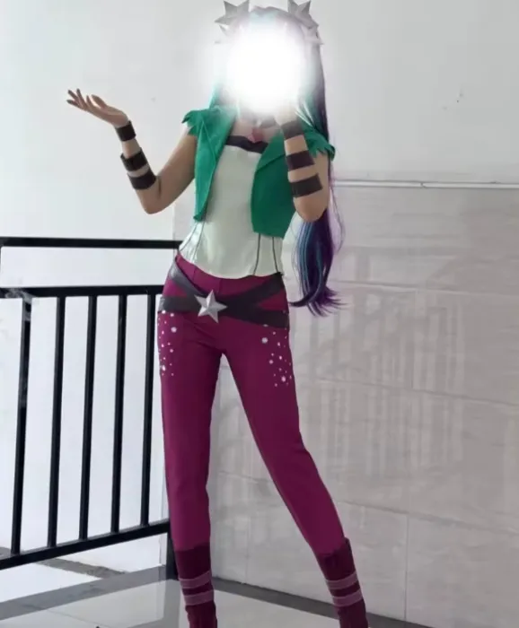 Equestria Girls Adagio Dazzle Aria Blaze Sonata Dusk 3P Stage Cosplay Costume Siren Glittery Outfit Dress Prop Set for Halloween