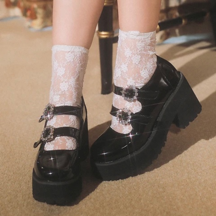 Double Buckle Belt Shoes