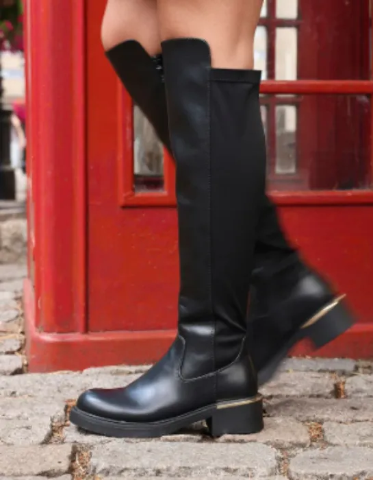 Leather Knee High Boots