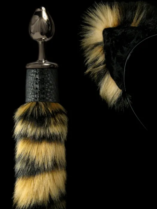 =o.o= Spotted and Stripped Kitten Ears annd Tails with Belt 