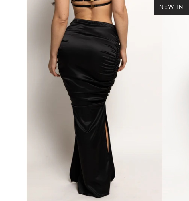 Noir Ruched Skirt