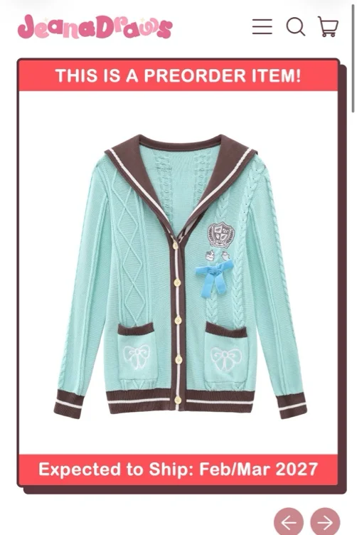 JeanaDraws x Sloppy Sisters Official Collaboration Mint Fantome Sweater