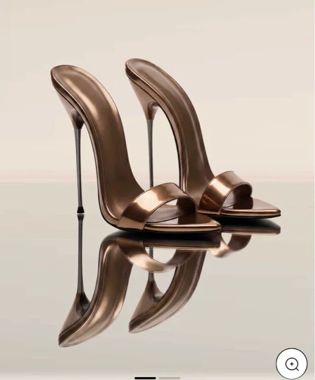 Jolie F!tish Mules In Copper