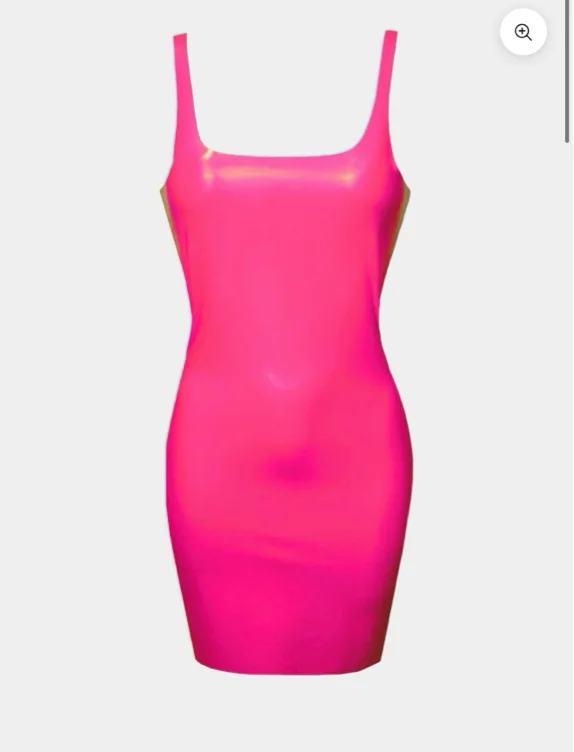 Magenta latex dress