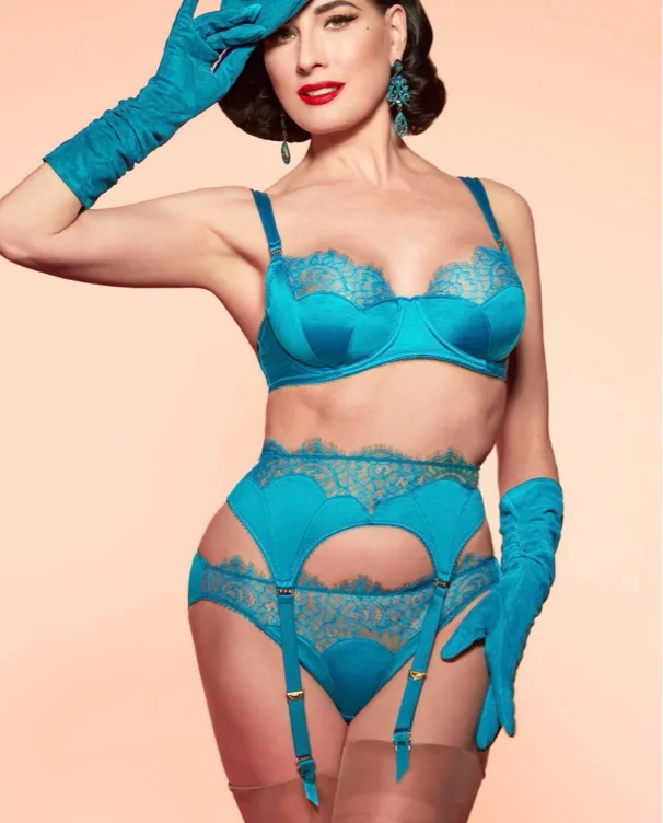 Jewel blue Dita von Teese lingerie