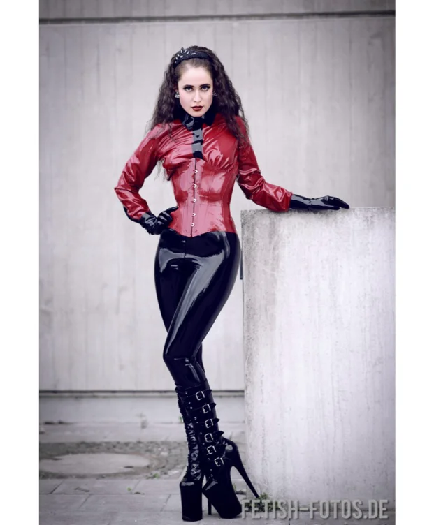 Latex corset blouse 