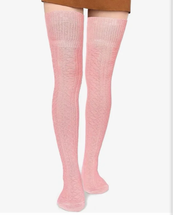 Long Cotton Knit Warm Thick Tall Over The Knee Boot Stocking Leg Warmers