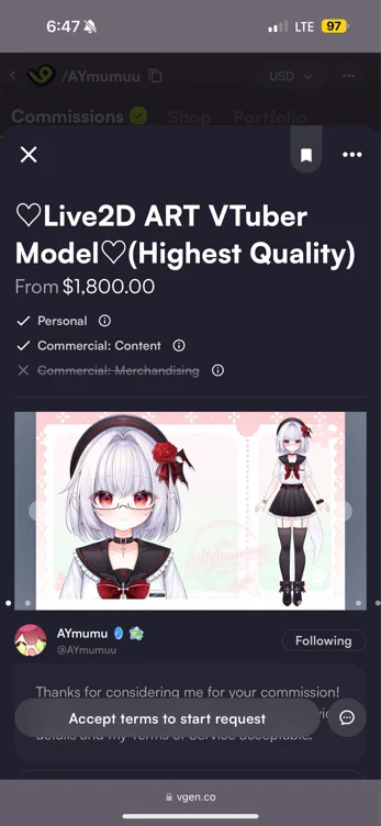 Modelo live2d de mis sueños
