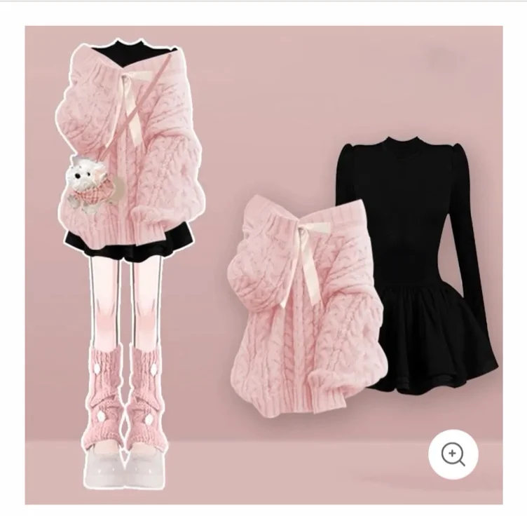 Knit Sweater Dress Matching Outfit