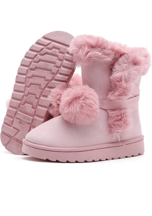 Amazon.com: DADAWEN Women's Mid-calf Winter Snow Boots Lightweight Warm Faux Fur Lining Pull on Comfortable Outdoor Booties Shoes for Women