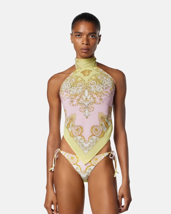 Printed Cover-Up Foulard Top