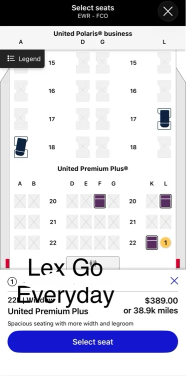 Business First Class ticket to Italy