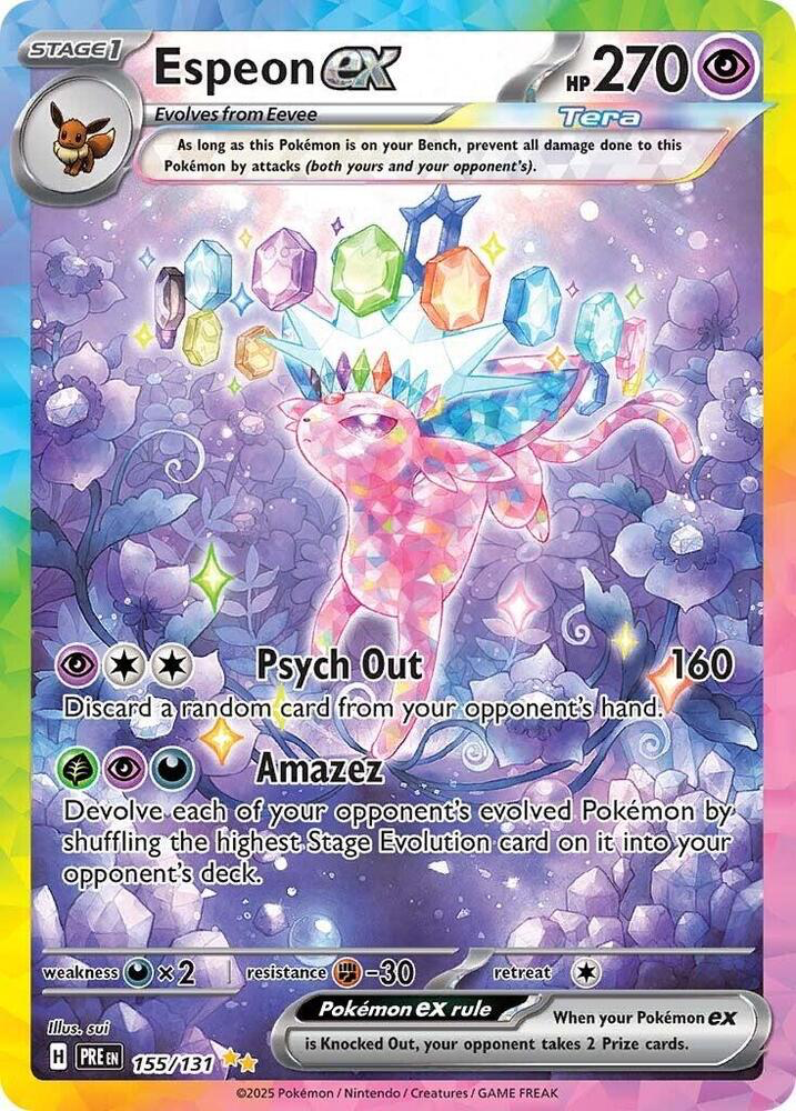 Espeon ex - 155/131 - SV: Prismatic Evolutions (PRE) - JLAMZ Card Shop