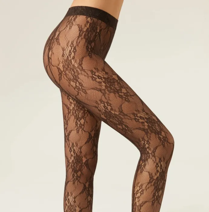 Floral Lace Tights