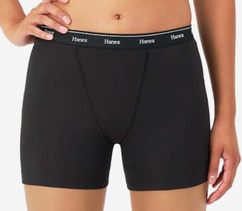 Hanes Originals Women’s Mid-Thigh Boxer Brief Pack