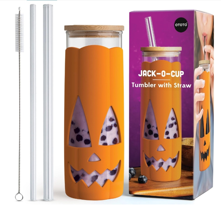Jack O Lantern Boba Cup
