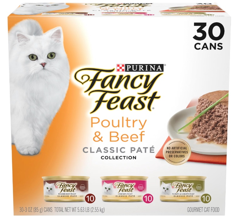 Purina Fancy Feast Classic Pate Wet Cat Food, 3 oz Cans, 30-Pack