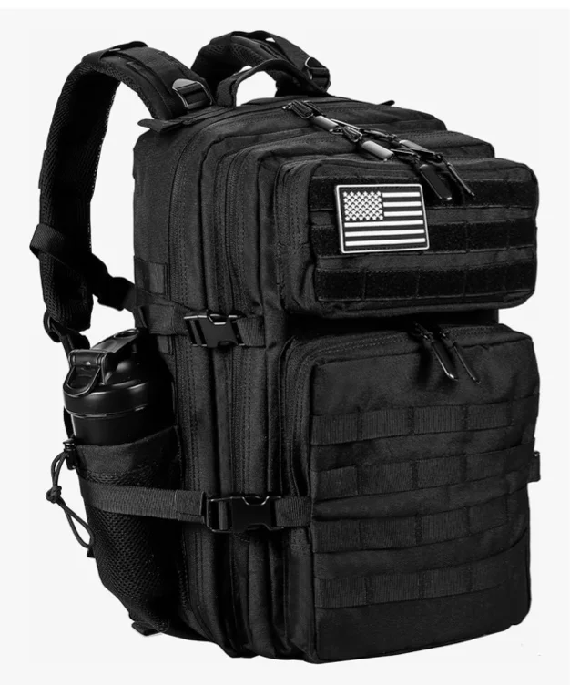 Amazon.com : LHI Military Tactical Backpack for Men and Women 45L Army 3 Days Assault Pack Bag Large Rucksack with Molle System - Black : Sports & Outdoors