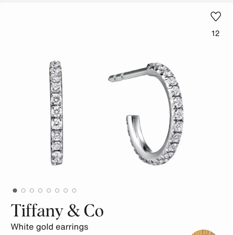 White gold earrings