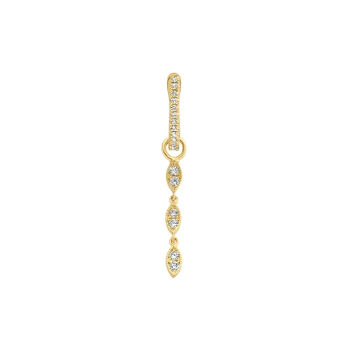 Yellow Gold Cleo Earring: Luxury Lab Grown Diamond Earring by Kimaï