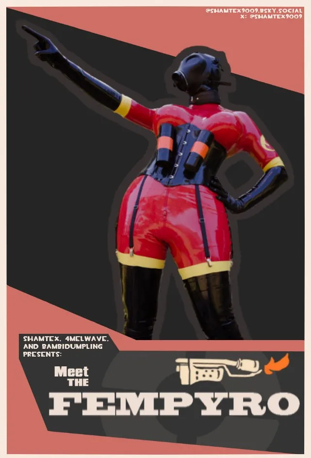 latex pyro fund (but blu) [picture by Shamtex on twitter]