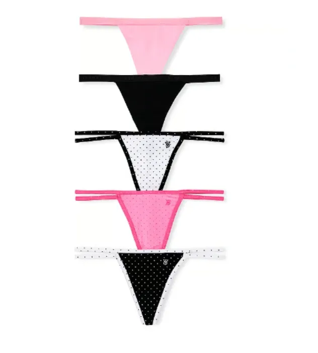 Buy 5-Pack Stretch Cotton V-String Panties - Order PACKAGED-PANTY online 5000008067