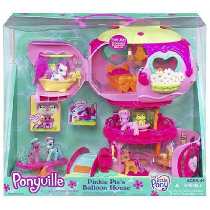 pinkie pie's balloon house w/ figurines 