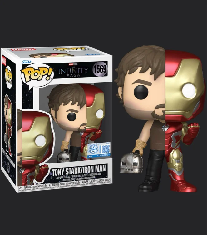 Marvel: The Infinity Saga - Tony Stark/ Iron Man Split Pop! Vinyl Figure