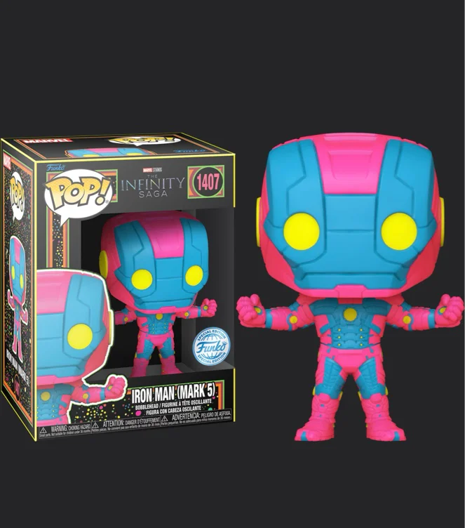 Marvel: The Infinity Saga - Iron Man (Mark 5) Blacklight Pop! Vinyl Figure