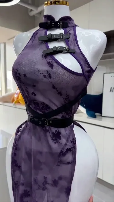 Antique-style Cheongsam Leather Lingerie