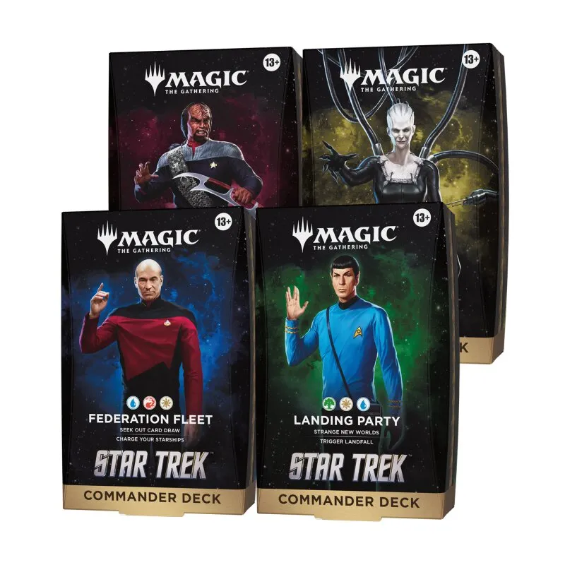 Set of star trek commander decks!