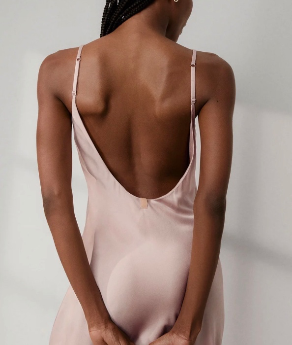 Lunya Silk Bias Slip Dress | Delicate Pink (size S)
