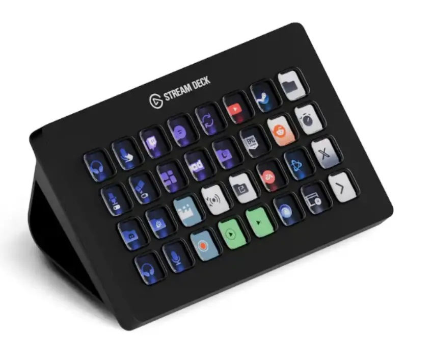 Elgato - Stream Deck XL Wired Keypad with Back Lighting - Black