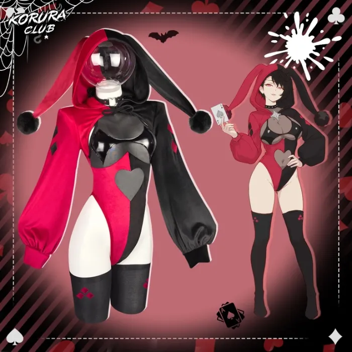 Koruraclub Halloween Cosplay Clown Bunny Bodysuit KO166